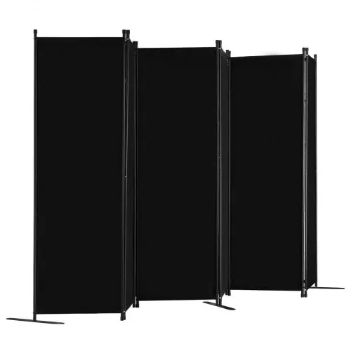 VEVOR Raumteiler 6 Paneele Paravent 3110 x 1805 x 450 mm, faltbarer Sichtschutz & tragbarer Trennwandteiler zur Raumtrennung, freistehende Raumteiler für Büro Schlafzimmer Arbeitszimmer, Schwarz – Bild 9