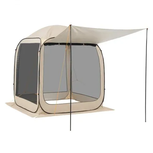 VEVOR Campingzelt, 182,88x182,88x219,4 cm, Pop-up-Zelt mit ausziehbarer Markise, tragbares Partyzelt für 4-6 Personen, inkl. Tragetasche & Seitenwänden, für Terrasse & Outdoor-Aktivitäten, Beige – Bild 8