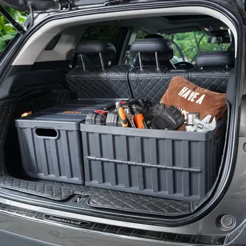 VEVOR 3er-Set 65L Profi Klappbox aus PP Transportbox mit Deckel Faltbarer Aufbewahrungsbox mit Handgriff Stapelbare Kisten Storage Box Faltboxen Stapelboxen für Aufbewahrung & Transport – Bild 7