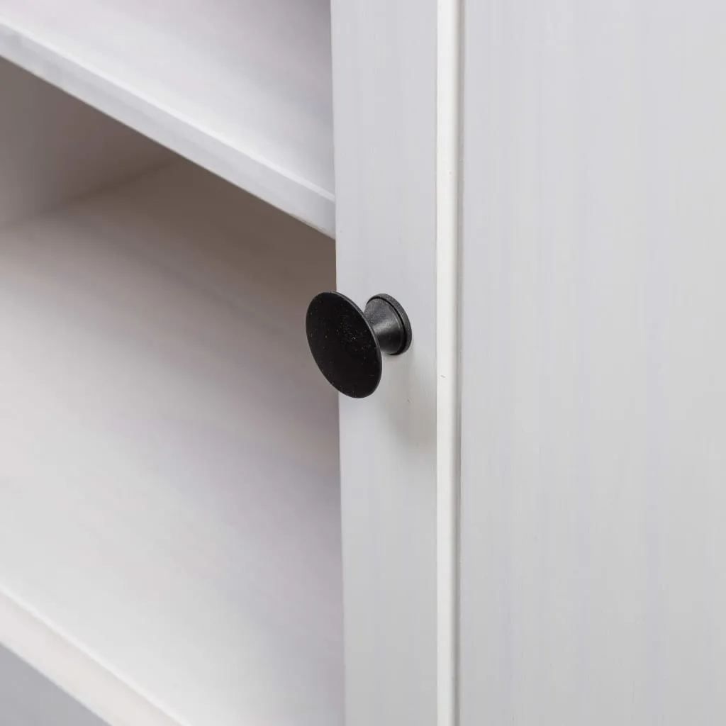 vidaXL TV-Schrank Weiß 120x40x50 cm Massivholz Panama-Kiefer – Bild 8