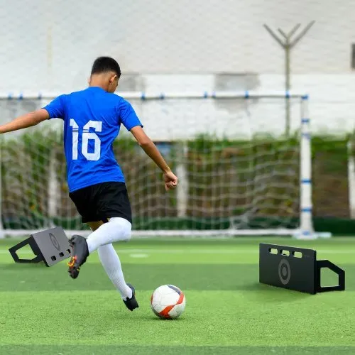 VEVOR Fußball Rebound Board, tragbares Prellwand 80 x 30 cm, HDPE Rebounder Ausrüstung mit 2 Rückprallwinkeln, Trainingsbrett Rebounder Kicker für Fußballtraining Pass- und Schussübungen – Bild 7