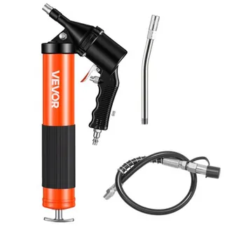 VEVOR Fettpresse, 413 bar, Pistolengriff-Schmierpressen-Set mit 0,4 L Fassungsvermögen, inkl. 45,7 cm Flexschlauch, 1 Verlängerungsrohr und 2 Flachdüsen für Kfz und Schifffahrt VEVOR Fettpresse, 413 bar, Pistolengriff-Schmierpressen-Set mit 0,4 L Fassungsvermögen, inkl. 45,7 cm Flexschlauch, 1 Verlängerungsrohr und 2 Flachdüsen für Kfz und Schifffahrt