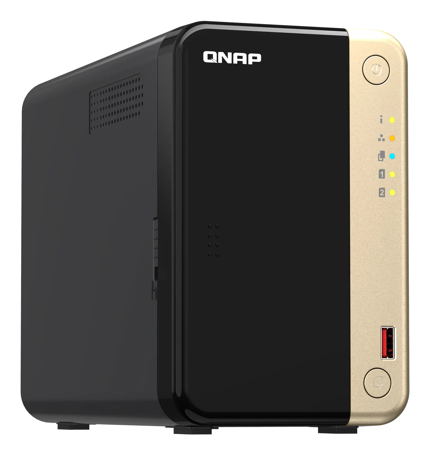 QNAP TS-264 NAS Tower Intel® Celeron® N5095 8 GB 0 TB QNAP QTS Schwarz, Gold – Bild 4