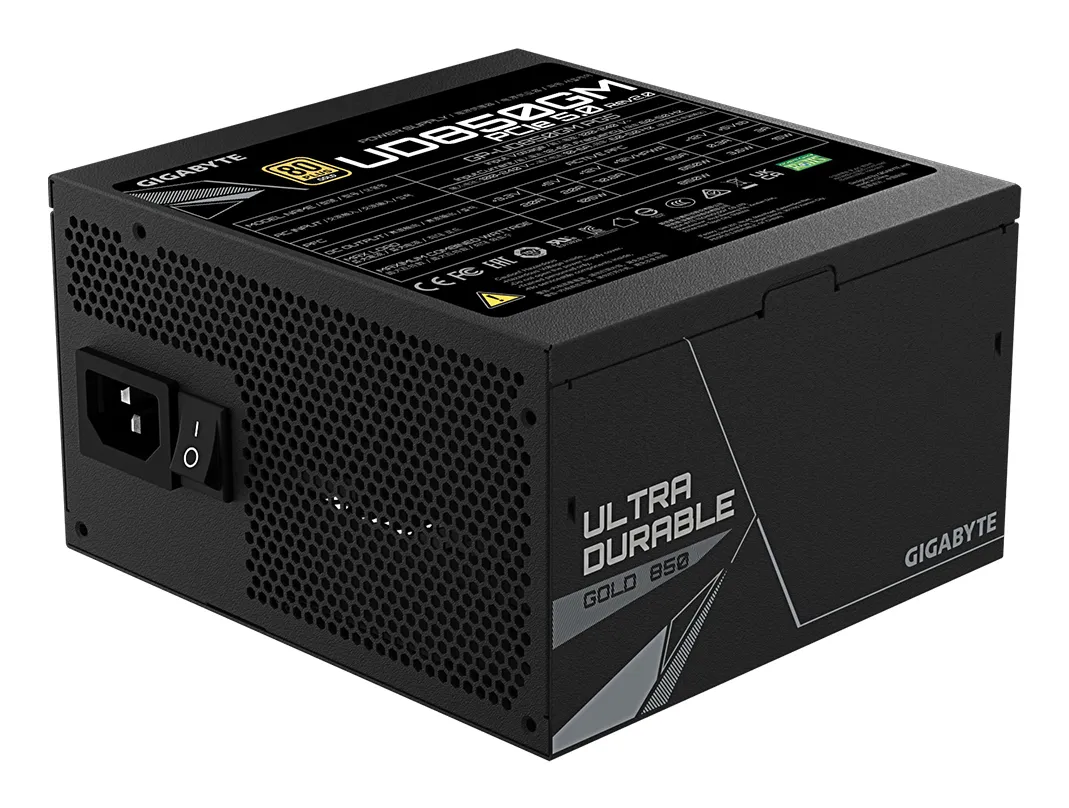 GIGABYTE UD850GM PG5 V2 Netzteil – PCIe Gen 5.1, 80 PLUS Gold, Vollmodulares Design, 120-mm-Lüfter, ATX 3.1-kompatibel, EU-Stecker – Bild 6