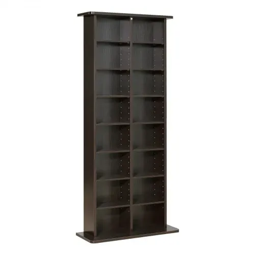VEVOR Medienregal, 8-lagiges CD-Regal, 559x222x1295 mm, Multimedia-Aufbewahrung für CDs, DVDs, Bücher & Spiele, Raumteiler Schrank mit 16 Fächern für Wohnzimmer, Homeoffice, Aufnahmeraum – Bild 10