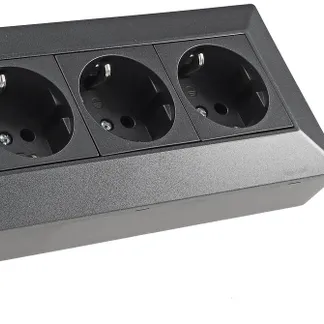 5-fach Steckdosenblock, anthrazit 250V~/ 16A, Aufbaumontage 5-fach Steckdosenblock, anthrazit 250V~/ 16A, Aufbaumontage