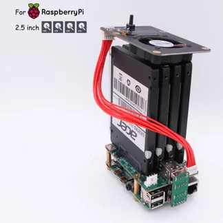 Raspberry Rock Pi 4 zbh. SATA NAS HAT Top Board Raspberry Rock Pi 4 zbh. SATA NAS HAT Top Board
