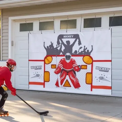 VEVOR Street Hockey Torwart-Zielplane für Eishockeytor mit 7 Öffnungen, Reißfestes Netz für Schusstraining, Trainingsgerät für Schussgenauigkeit, Hockeytor-Zielplane für Street-Hockey und Eishockey – Bild 7