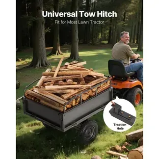 VEVOR Kippanhänger, 226,79 kg Fassungsvermögen, ATV-UTV-Transportanhänger 142x76x70 cm, Kippwagen mit 35,56 cm Reifen, Handzug oder Fußpedal, Hofanhänger für Rasenmähertraktoren VEVOR Kippanhänger, 226,79 kg Fassungsvermögen, ATV-UTV-Transportanhänger 142x76x70 cm, Kippwagen mit 35,56 cm Reifen, Handzug oder Fußpedal, Hofanhänger für Rasenmähertraktoren