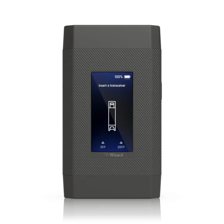 Ubiquiti UniFi SFP Wizard • SFP, SFP+, SFP28, QSFP+, QSFP28 • battery • USB-C • UACC-SFP-Wizard Ubiquiti UniFi SFP Wizard • SFP, SFP+, SFP28, QSFP+, QSFP28 • battery • USB-C • UACC-SFP-Wizard