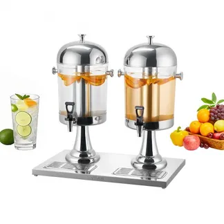 VEVOR Getränkespender (2 x 8 L) für Partys Saftspender (aus Edelstahl + Polycarbonat) mit tropfsicherem Zapfhahn & Sockel Wasserspender für Restaurants Partys, selbstgemachte Getränke Spender VEVOR Getränkespender (2 x 8 L) für Partys Saftspender (aus Edelstahl + Polycarbonat) mit tropfsicherem Zapfhahn & Sockel Wasserspender für Restaurants Partys, selbstgemachte Getränke Spender