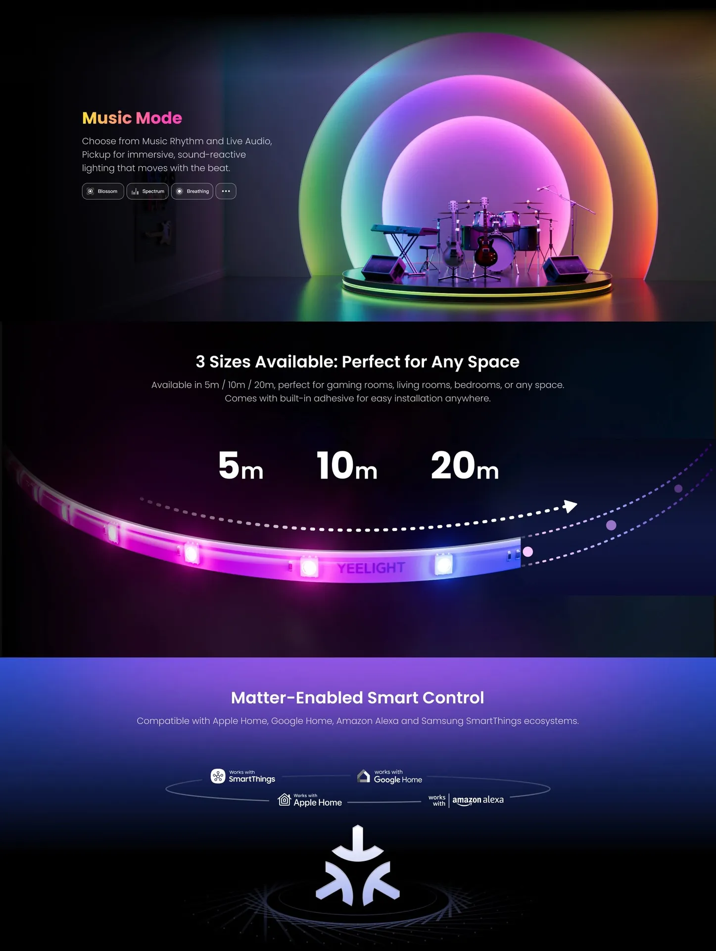 Yeelight Smart LED Strip Lights D1 (EU 10M) Matter – Bild 3