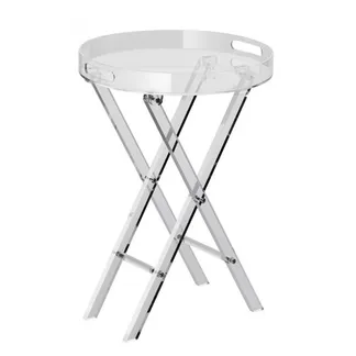VEVOR Acryl-Klapptisch mit Tablett φ40 x 58 cm, Acryl-Beistelltisch mit Klappbarem X-Bein, Acryl-Beistelltisch für Kaffee, Getränke, Essen, Snacks, Couchtisch für Wohnzimmer, Schlafzimmer usw. VEVOR Acryl-Klapptisch mit Tablett φ40 x 58 cm, Acryl-Beistelltisch mit Klappbarem X-Bein, Acryl-Beistelltisch für Kaffee, Getränke, Essen, Snacks, Couchtisch für Wohnzimmer, Schlafzimmer usw.