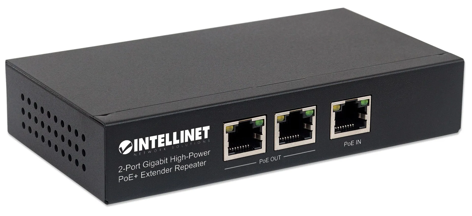 Intellinet 2-Port Gigabit High-Power PoE+ Extender, IEEE 802.3at/af PoE+/PoE, verlängert die Reichweite einer PoE-Verbindung um zusätzliche 100 Meter, 2 PSE-Ports, Metall – Bild 2