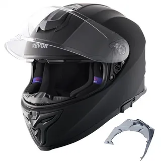 VEVOR Motorradhelm, Integralhelm, Smart Street ABS & High Density Helm mit Wechselglas, ECE-geprüfter bequemer Motocross-Helm, passend für Jugendliche & Erwachsene VEVOR Motorradhelm, Integralhelm, Smart Street ABS & High Density Helm mit Wechselglas, ECE-geprüfter bequemer Motocross-Helm, passend für Jugendliche & Erwachsene