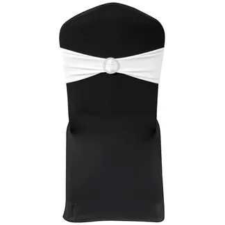 vidaXL 25 x Stuhlschleifen Stretch Schleifenbänder + Diamant Schnalle weiß vidaXL 25 x Stuhlschleifen Stretch Schleifenbänder + Diamant Schnalle weiß