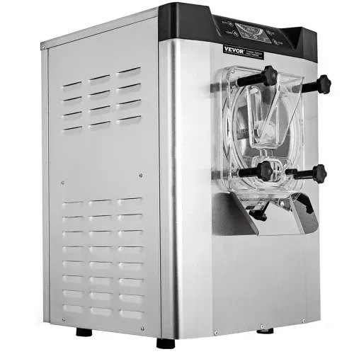 VEVOR kommerzielle Eismaschine Eiscrememaschine 16-20 L/H Eiscreme, 1400 W Harteiscreme-Maschine mit intelligentem LCD-Display & verschiedenen Geschmacksrichtungen, für Snackbar, Restaurant Silber – Bild 9