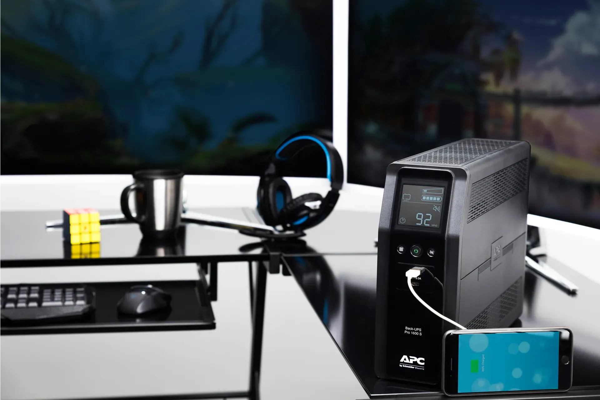 APC Back-UPS Pro 1600S, 1600VA, 230V, Sinuswelle, AVR, LCD, 8 IEC Ausgägnge – Bild 7