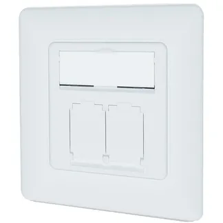 CAT.6A Datenanschlussdose, Unterputz, geschirmt, 2x RJ-45 LSA CAT.6A Datenanschlussdose, Unterputz, geschirmt, 2x RJ-45 LSA