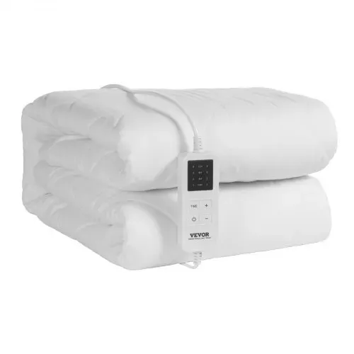 VEVOR Beheizte Matratzenauflage, 150 x 80 cm, Bettwärmer mit 4 Heizstufen, 12-Stunden-Timer, 8-Stunden-Abschaltautomatik, rundum elastische Taschen, Matratzenauflagen aus gebürstetem Stoff – Bild 8