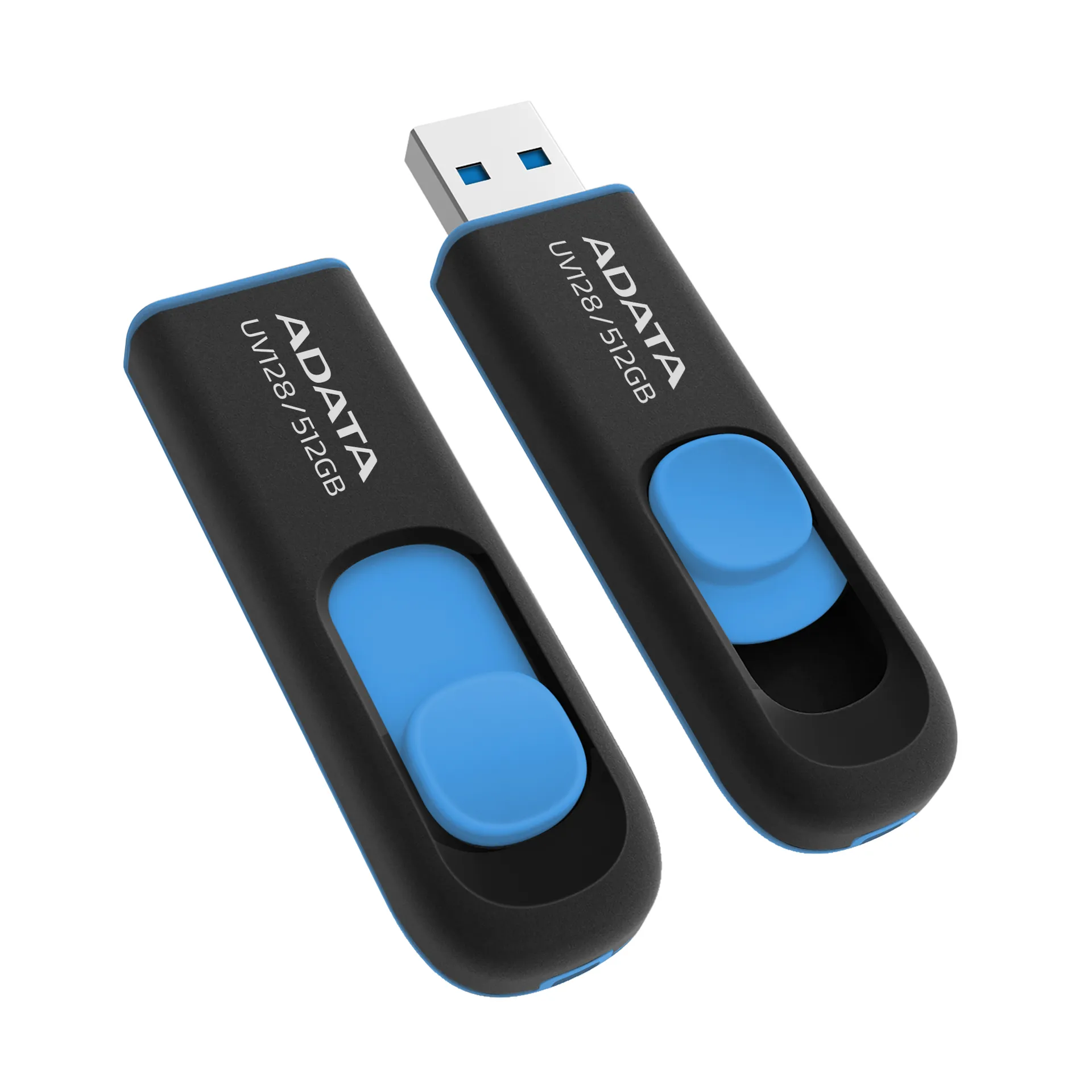 ADATA UV128 USB-Stick 512 GB USB Typ-A 3.2 Gen 1 (3.1 Gen 1) Schwarz, Blau – Bild 2