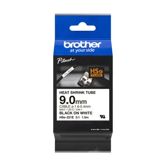 Brother HSE-221E Etiketten erstellendes Band Schwarz auf weiss Brother HSE-221E Etiketten erstellendes Band Schwarz auf weiss