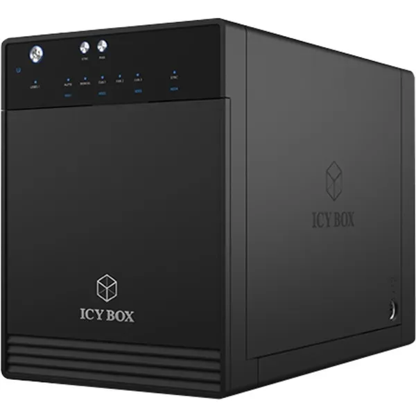 ICY BOX IB-3740-C31, Externes 4-fach Single Mode System für 3,5″ SATA I/II/III Festplatten, USB 3.1 Gen2, Type-C Host ICY BOX IB-3740-C31, Externes 4-fach Single Mode System für 3,5″ SATA I/II/III Festplatten, USB 3.1 Gen2, Type-C Host