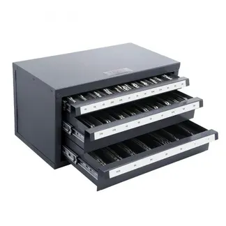 VEVOR Schaftfräser-Spenderschrank, Schaftfräser-Organizer-Schrank mit drei Schubladen für 1/8″ bis 1″, Stahl-Schaftfräser-Spender-Organizer-Schrank mit Etiketten, Stapelbar mit 29 Fächern VEVOR Schaftfräser-Spenderschrank, Schaftfräser-Organizer-Schrank mit drei Schubladen für 1/8″ bis 1″, Stahl-Schaftfräser-Spender-Organizer-Schrank mit Etiketten, Stapelbar mit 29 Fächern