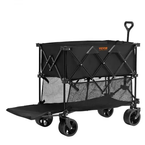 VEVOR Bollerwagen 1320 x 565 x 1065 mm Kinderwagen aus 600D Oxford-Stoff mit PVC-Beschichtung Strandwagen wasserdicht, UV-beständig max. 204 kg Tragfähigkeit Transportkarre Gerätewagen Handwagen – Bild 9