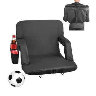 VEVOR Stadionsitz Sitzkissen mit 6 einstellbaren Winkeln, gepolsterter Stadionstuhl (584,2 mm breit) mit Armlehne & Rückenlehne & Getränkehalter, Tribünensitz für Picknicks Strandsport Gaming VEVOR Stadionsitz Sitzkissen mit 6 einstellbaren Winkeln, gepolsterter Stadionstuhl (584,2 mm breit) mit Armlehne & Rückenlehne & Getränkehalter, Tribünensitz für Picknicks Strandsport Gaming