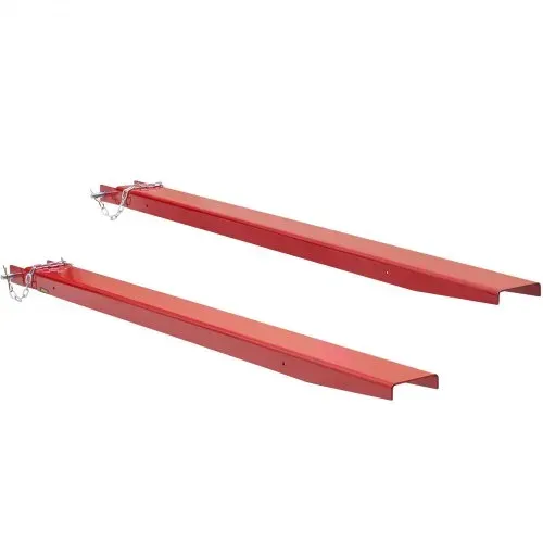 VEVOR 2er-Set Gabelverlängerungen 1840 mm Zinkenverlängerung 1,815 Tonnen Tragfähigkeit Gabelzinken Q235 Kohlenstoffstahl einteiliges Design Palettengabelverlängerung Kompatibel mit 106 mm Gabeln – Bild 10