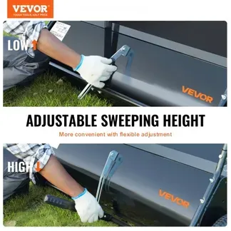 VEVOR Rasenkehrmaschine mit 111,8 cm Kehrbreite, Rasenkehrer für Aufsitzmäher, 0,7 m³ großer Laub- & Grassammler, Laubkehrmaschine mit einstellbarer Kehrhöhe für Hof, Rasen, Bauernhof VEVOR Rasenkehrmaschine mit 111,8 cm Kehrbreite, Rasenkehrer für Aufsitzmäher, 0,7 m³ großer Laub- & Grassammler, Laubkehrmaschine mit einstellbarer Kehrhöhe für Hof, Rasen, Bauernhof