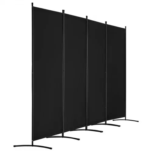 VEVOR Raumteiler 4 Paneele Paravent 3464 x 1840 x 520 mm, faltbarer Sichtschutz & tragbarer Trennwandteiler zur Raumtrennung, freistehende Raumteiler für Büro Schlafzimmer Arbeitszimmer, Schwarz – Bild 9