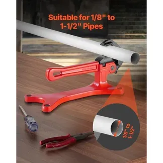 VEVOR Tragbarer Rohrschraubstock, Schraubstock aus Aluminium mit einer Spannkapazität von 3,175 bis 38,1mm, ideal für die Installation, Reparatur und Wartung von Rohrleitungen vor Ort VEVOR Tragbarer Rohrschraubstock, Schraubstock aus Aluminium mit einer Spannkapazität von 3,175 bis 38,1mm, ideal für die Installation, Reparatur und Wartung von Rohrleitungen vor Ort