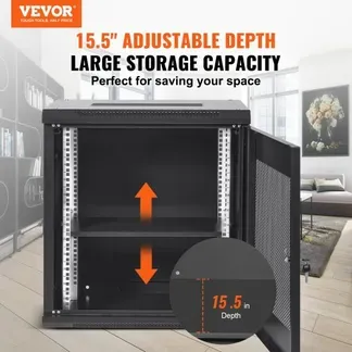 VEVOR 12U Netzwerk-Serverschrank zur Wandmontage, 39.4cm/15.5″ tief, Server-Rack-Schrankgehäuse, max. 90kg/200 lbs. Bodenmontierte Ladekapazität, mit abschließbaren Türseitenwänden, für IT-Geräte, A/V-Geräte VEVOR 12U Netzwerk-Serverschrank zur Wandmontage, 39.4cm/15.5″ tief, Server-Rack-Schrankgehäuse, max. 90kg/200 lbs. Bodenmontierte Ladekapazität, mit abschließbaren Türseitenwänden, für IT-Geräte, A/V-Geräte