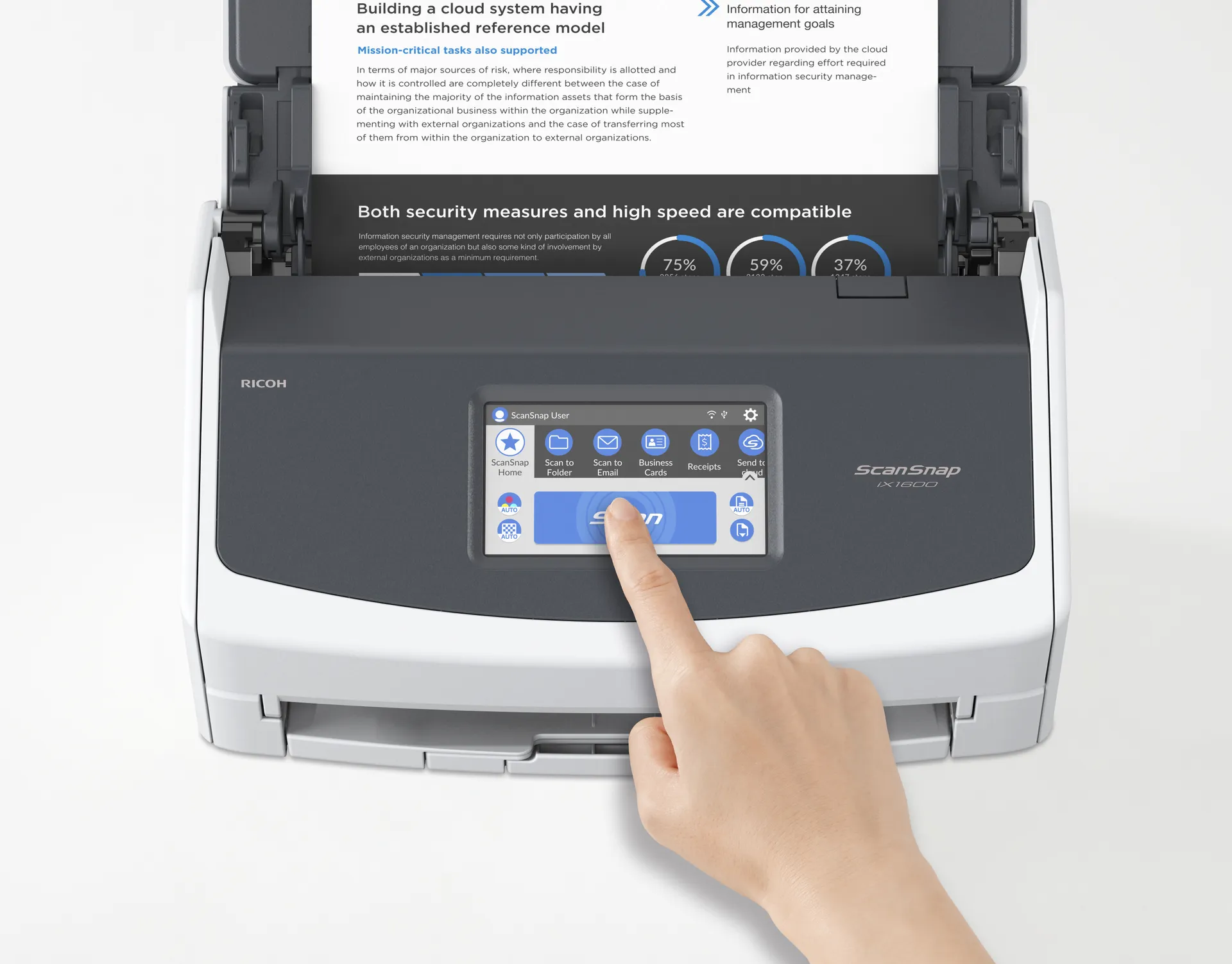 Ricoh ScanSnap iX1600 ADF + Scanner mit manueller Zuführung 600 x 600 DPI A4 Weiß – Bild 3