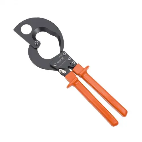 VEVOR Ratschenkabelschneider, Federstahlklingen mit PVC-beschichteten Griffen, Schnellverschlussknopf, Ratschen-Kabelschneider zum Schneiden von Kupfer- und Aluminiumkabeln bis zu 800 MCM / 400 mm² – Bild 10