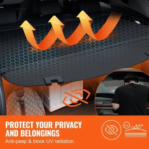 VEVOR Einziehbare Laderaumabdeckung wasserfeste Kofferraumabdeckung für Mazda CX-5 2017-2025 5-Seater, UV-beständige Kofferraumabdeckung aus Aluminiumlegierung & PVC-Lederstruktur – Bild 2