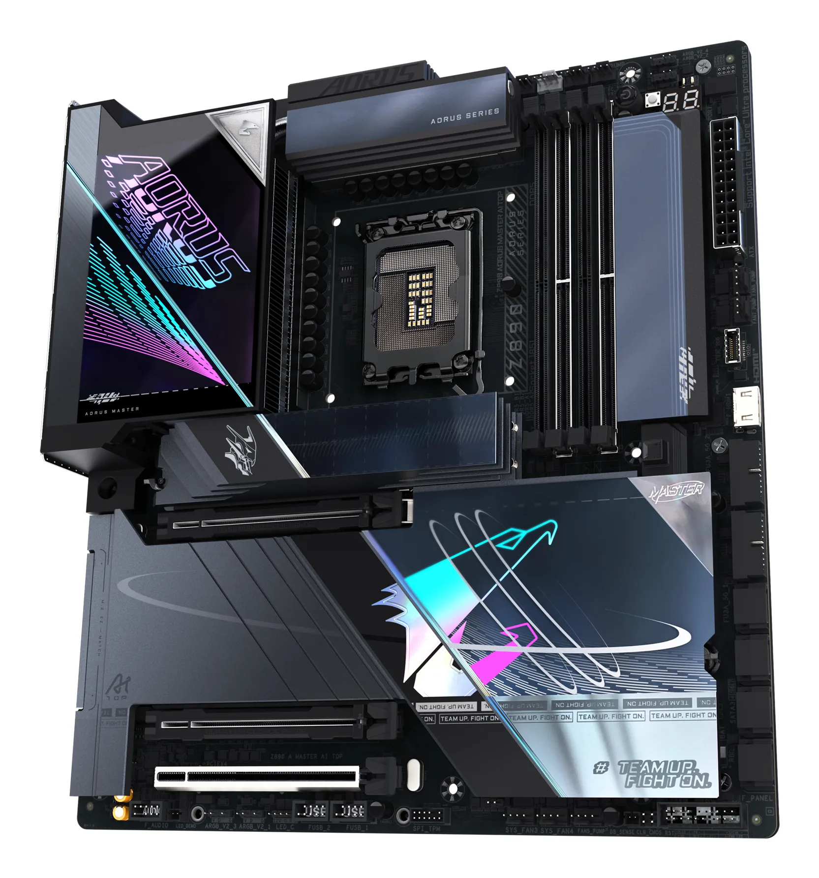 GIGABYTE Z890 AORUS MASTER AI TOP Motherboard - Unterstützt Intel Core Ultra (Serie 2) CPUs, 20+1+2 Phasen VRM, bis zu 9500MHz DDR5 (OC), PCIe 5.0 M.2, Wi-Fi 7, Thunderbolt 4 – Bild 4
