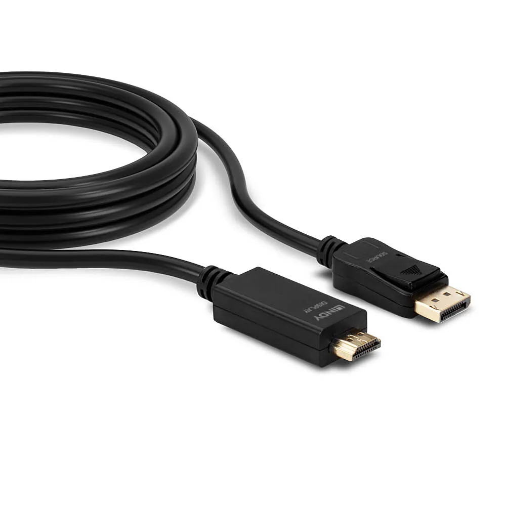 Lindy 36922 Videokabel-Adapter 2 m DisplayPort HDMI Typ A (Standard) Schwarz – Bild 3