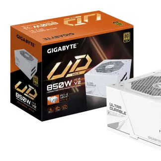 GIGABYTE UD850GM PG5 V2 ICE Netzteil – PCIe Gen 5.1, 80 PLUS Gold, Vollmodulares Design, 120-mm-Lüfter, ATX 3.1-kompatibel, EU-Stecker GIGABYTE UD850GM PG5 V2 ICE Netzteil – PCIe Gen 5.1, 80 PLUS Gold, Vollmodulares Design, 120-mm-Lüfter, ATX 3.1-kompatibel, EU-Stecker