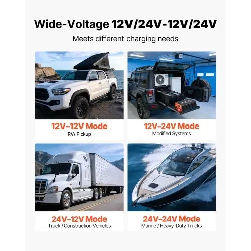 VEVOR DC-DC Batterieladegerät mit MPPT 650 W 50 A, Ladebooster Dual-Eingang für Solarpanel/Lichtmaschine, Laden für LiFePO4-Bleiakkus, 12 V/24 V-12 V/24 V, für Wohnmobil Notstromversorgung zu Hause – Bild 5