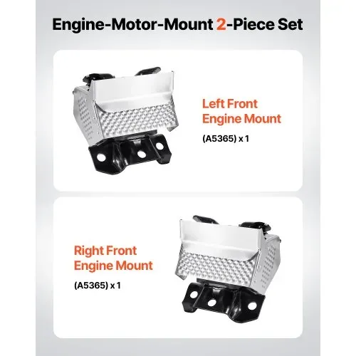 VEVOR Motorhalterungssatz Ersatz 2 Stk. kompatibel mit 2007–2013 Chevrolet Silverado 1500 5,3 l V8, ersetzt OE# A5365, A5365, sichere Unterstützung, linke und rechte Fronthalterungen VEVOR Motorhalterungssatz Ersatz 2 Stk. kompatibel mit 2007–2013 Chevrolet Silverado 1500 5,3 l V8, ersetzt OE# A5365, A5365, sichere Unterstützung, linke und rechte Fronthalterungen