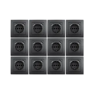 Schutzkontakt-Steckdose mit 2x USB McPower “Flair“ 250V~/16A, 5V/2,1A, 12er-Pack Schutzkontakt-Steckdose mit 2x USB McPower “Flair“ 250V~/16A, 5V/2,1A, 12er-Pack