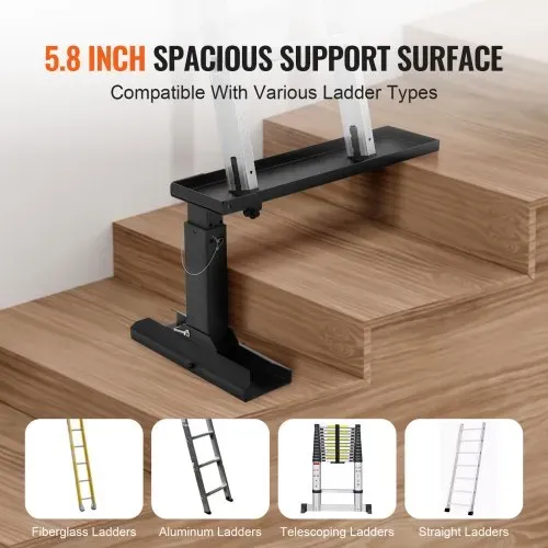 VEVOR Leiternivellierer, 756,92 x 289,5-457,2 mm, Leiterstabilisator für Stahlleitern, zusammenklappbarer Leiterbein-Leveler, einfach zu verwendender Beinstabilisator, Zubehör für Ausziehleitern – Bild 4