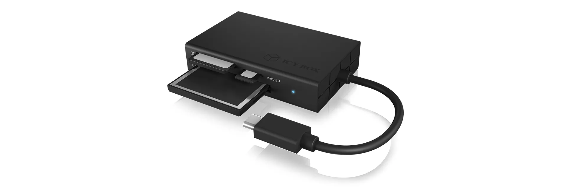 ICY BOX IB-CR401-C3, Type-C® USB 3.2 Gen 1 Kartenleser (CF, SD 4.0, micro SD 4.0), UHS-II, mit USB 3.2 Gen 1 Type-C® Hostanschluss – Bild 7