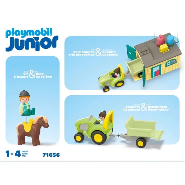 71656 Junior: Bauernhof-Abenteuer mit Traktor, Anhänger und tierischen Freunden, Konstruktionsspielzeug – Bild 9