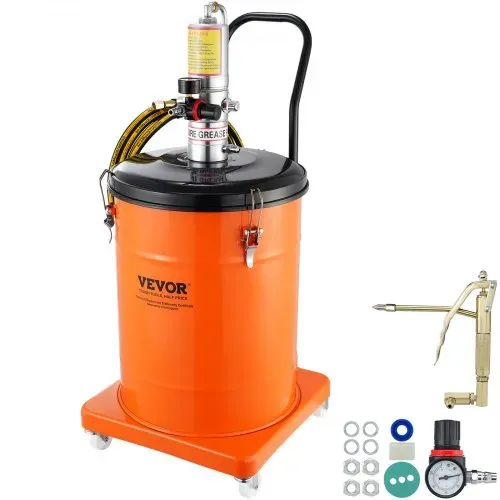 VEVOR Fettpumpe 40L Luftbetriebene Fettpumpe 0,6–0,8 MPa Aluminiumdruckguss-Pumpe -20-100℃ Betriebstemperatur, Pneumatische Fettpumpe NPT-Anschluss Schmierfettpumpe Geeignet für 0-3# Fett – Bild 8
