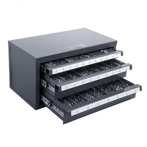 VEVOR Bohrer-Spender-Schrank, Bohrer-Organizer-Schrank mit drei Schubladen für A bis Z, Bohrer-Spender-Organizer-Schrank aus Stahl mit Etiketten, Stapelbarer Bohrer-Spender Aufbewahrung VEVOR Bohrer-Spender-Schrank, Bohrer-Organizer-Schrank mit drei Schubladen für A bis Z, Bohrer-Spender-Organizer-Schrank aus Stahl mit Etiketten, Stapelbarer Bohrer-Spender Aufbewahrung