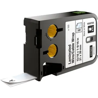 XTL IND ORIGINAL Schriftband Vinyl Einzeletikett 21mm x 39mm, schwarz auf weiß XTL IND ORIGINAL Schriftband Vinyl Einzeletikett 21mm x 39mm, schwarz auf weiß